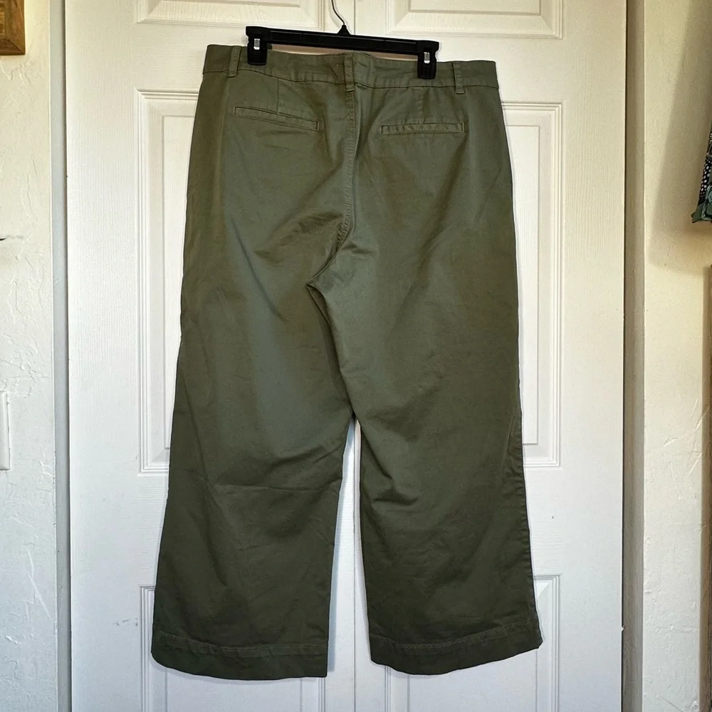 Daily Ritual Wide Leg Structured Pants Army Green 16 Like New